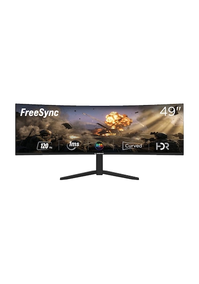 Rampage Cyclops Cy49rq120 49 120hz 1ms Fast Va Hdr Freesync 5120 1440 Rgb Pc Curved Oyuncu Monitörü