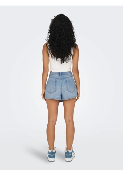 Only Onllesly Reg Lb Kadın Denim Şort 15256608 Mavi