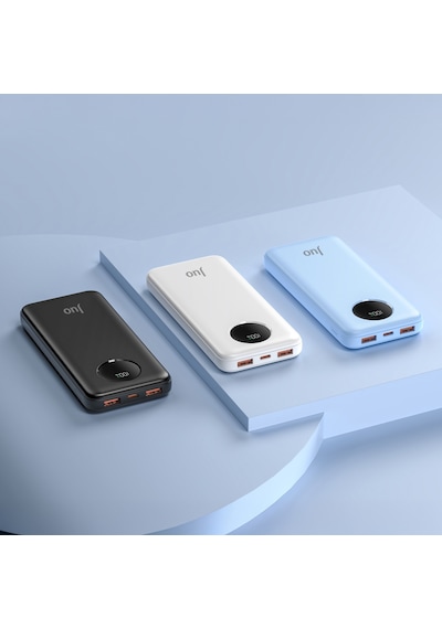 Juo MT03277 10000 mAh 22.5 W Dijital Led Ekranlı Taşınabilir Hızlı Şarj Powerbank Siyah