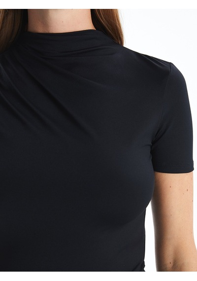 Lcw Vision Siyah Dik Yaka Kadın Body