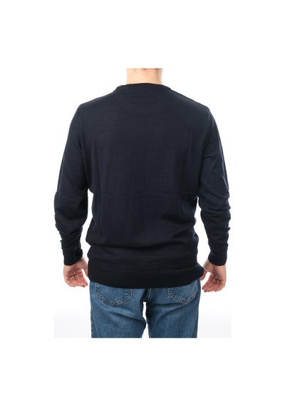 İntersivin Erkek Slim Fit Bisiklet Yaka Düz Uzun Kollu Triko Kazak S-05 Lacivert