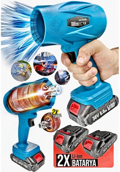 Yeni Nesil Motor Jet Turbo Hava Üfleyici Fan, Yaprak Üfleme, Araba ,cam ,su Lekeleri Kurulama Fanı