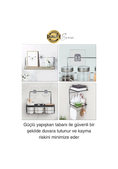 20 Ad. Ekstra Güçlü Kendinden Yapışkanlı İz Bırakmaz Suya Dayanıklı Banyo Rafı Tablo Ayna Askı Kanca Çok Renkli