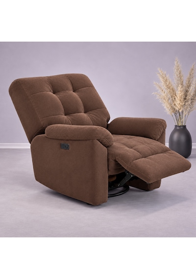 Smarto Relax Porto Masajlı Elektrikli Döner Sallanan Tv Koltuğu Kontrol Panelli Ergonomik Polyester Baba Koltuğu Kahverengi Smarto Relax Porto Masajlı Elektrikli Döner Sallanan Tv Koltuğu Kontrol Panelli Ergonomik Polyester Baba Koltuğu Kahverengi