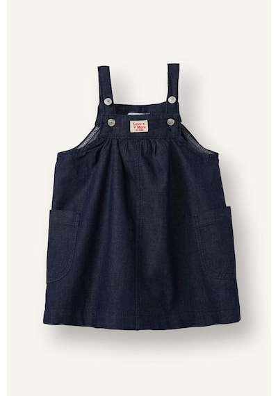 Defacto Pamuklu Denim Elbise Kız Bebek H2701a526smnm34 Mavi-nm34