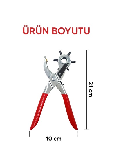 Çok Fonksiyonlu Kemer Delme Pensesi- Deri, Saat Kayışı, Kemer Için Kullanışlı Delik Açma Aracı
