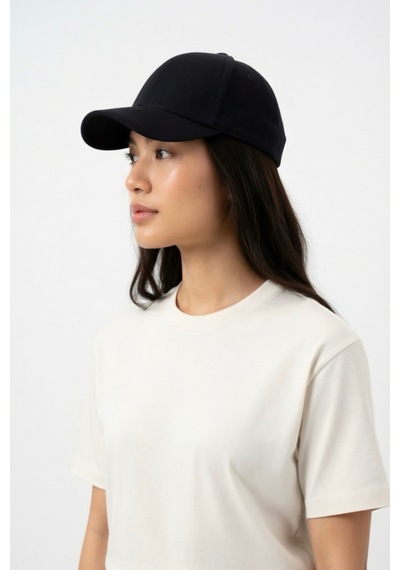 Mollycrush Luxury Unisex Siyah Pamuklu Beyzbol Şapkası Premium Casual Outdoor Model Siyah