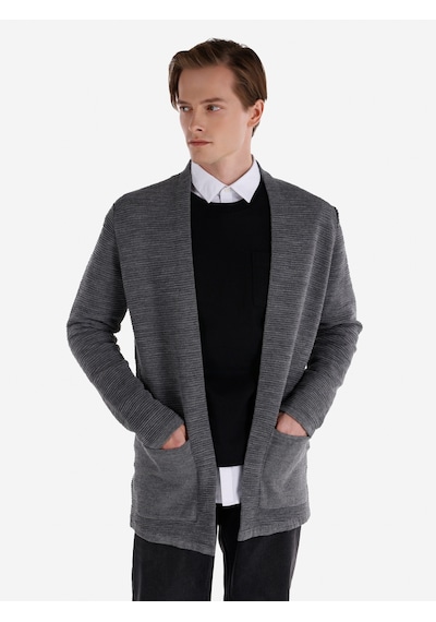 Colin's Colins Regular Fit Cepli Gri Erkek Hırka Cl1065572 Gri Melanj Colin's Colins Regular Fit Cepli Gri Erkek Hırka Cl1065572 Gri Melanj