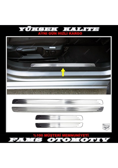 Vw Passat B8 Krom İç Kapı Eşiği 4 Prç P.Çelik 2014-2019 Arası
