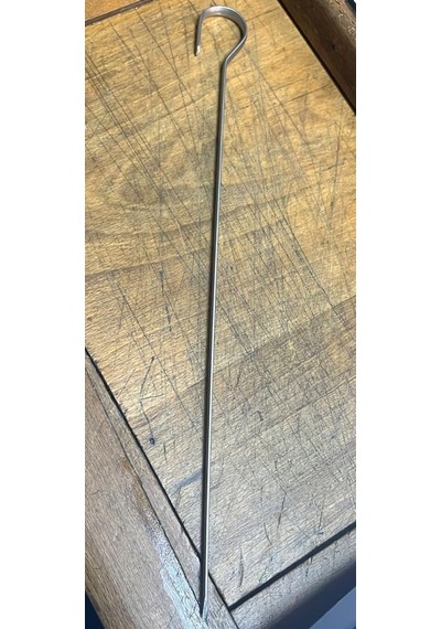 6 Adet Paslanmaz Çelik Tokat Kebabı Şişi 30cm Ucu Delik Özel Ürün 7x2mm Kancalı Yassı Kebap Şişleri