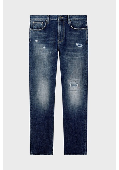 Emporio Armani Pamuklu Slim Fit Düşük Bel Jeans Erkek Kot Pantolon Em000121 Af27790 Mb002 Lacivert