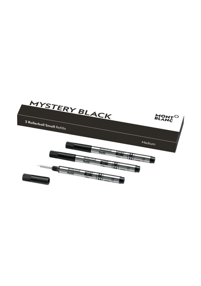 Montblanc 3 Small Roller Kalem Yedeği Medium Mystery Black 128240