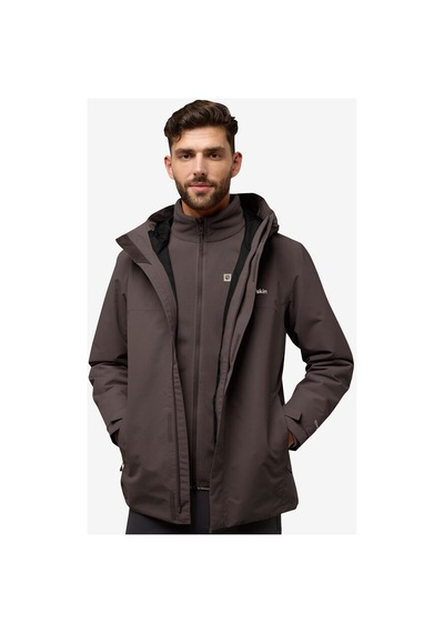 Jack Wolfskin A61864 D0108-altenberg 3ın1 Jkt M Kahve Normal Düz Erkek Ceket Kahve Kahve
