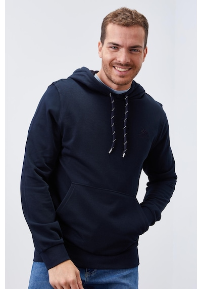 Tommy Life Lacivert Kanguru Cep Standart Kalıp Kapüşonlu Erkek Sweatshirt - 87872 Lacivert