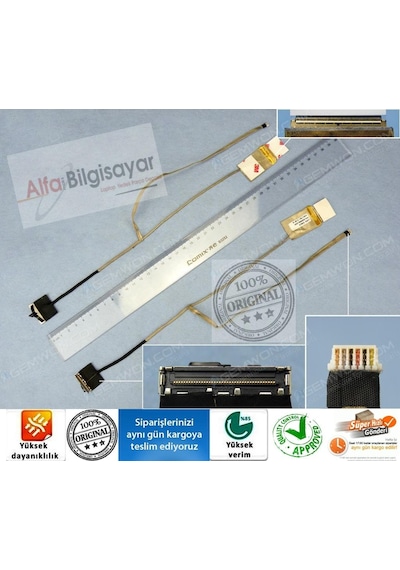 Laptopyedekparca HP Uyumlu Pavilion G6-2355Et (D4N09Ea) Lcd Data Kablo Lvds Flex Ekran Ba