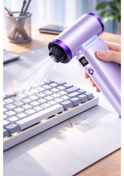 Mioji AD72 Pro 8000MAH 150000RPM Taşınabilir Güçlü Hava Üfleme Cihazı - Mor