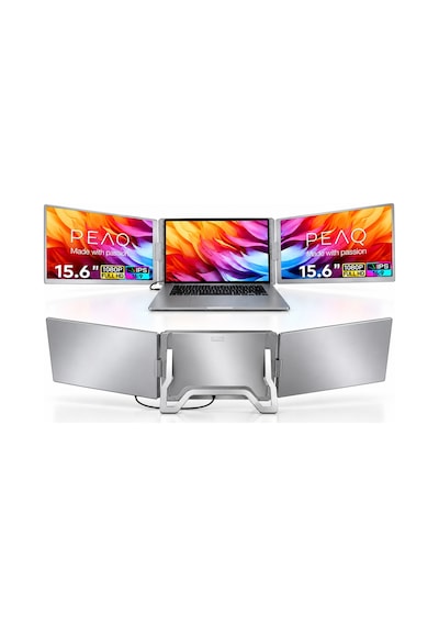 Peaq Pmo P150-fdb 15.6'' Full Hd 60 Hz Ips Çift Ekranlı Taşınabilir Laptop Monitörü