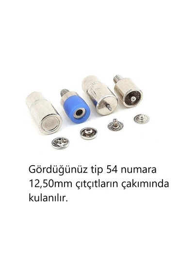 12,50 Mm 54 Sistem Çıtçıt Kalıbı, 12.5mm Metal Çıtçıt Kalıbı