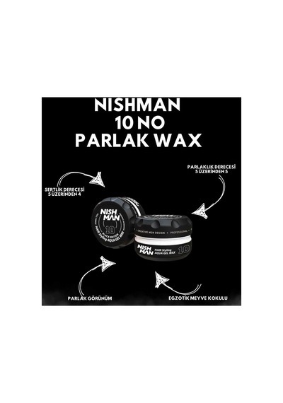 Nishman Full Force Maximum Control Jel Parlak Wax 10 150 Ml