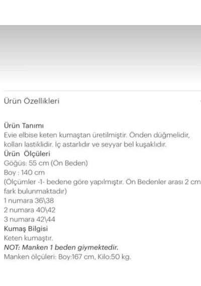 Gesshop Kadın Ham Keten Günlük Davetlik Elbise Tesettür Elbise Beyaz - Mor