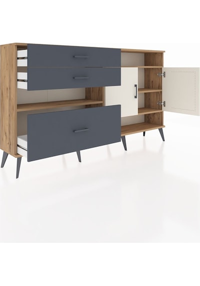 Arges Konsol 4 Raflı 3 Çekmeceli 2 Kapaklı 176x30x99 Çam-aytaşı/a Çam-aytaşı/antrasit Arges Konsol 4 Raflı 3 Çekmeceli 2 Kapaklı 176x30x99 Çam-aytaşı/a Çam-aytaşı/antrasit
