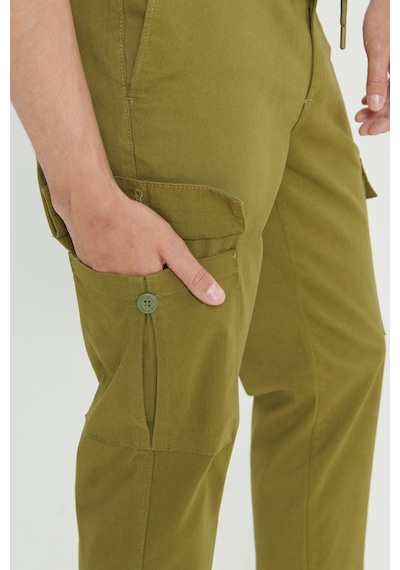 AC&Co / Altınyıldız Classics Erkek Hakı Comfort Fit Rahat Kesim Pamuklu Esnek Yan Cepli Kargo Pantolon - Hakı Haki AC&Co / Altınyıldız Classics Erkek Hakı Comfort Fit Rahat Kesim Pamuklu Esnek Yan Cepli Kargo Pantolon - Hakı Haki