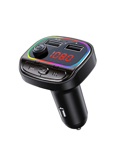 Rgb Renkli Araba Fm Mp3 Çalar Kablosuz Bluetooth 5.0 C26