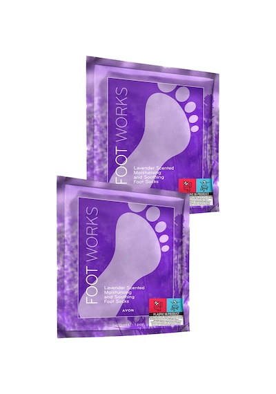 Avon Foot Works Lavanta Kokulu Nemlendirici Ve Ayak Çorabı 2'li