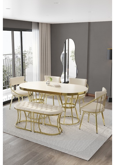 Mutfak Masası Takımı, Salon Masa Takımı,6 Kişilik Mutfak Masası Takımı Uzay Gold Salon Masa Takımı Gold Mutfak Masası Takımı, Salon Masa Takımı,6 Kişilik Mutfak Masası Takımı Uzay Gold Salon Masa Takımı Gold