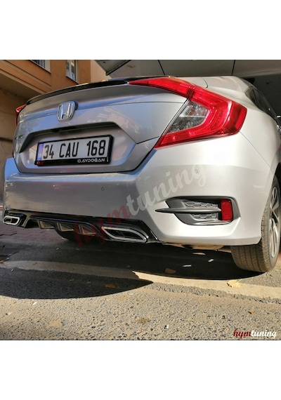 Honda Civic Fc5 Amg Tip Difüzör, Piano Black Boyalı, Parlak Siyah