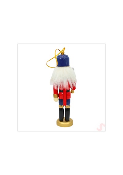 Kurşun Asker, Ahşap Fındıkkıran 13cm - Kılıçlı Kırmızı