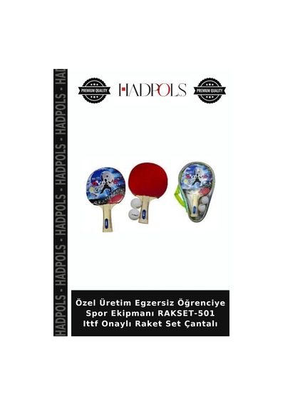 Özel Üretim Egzersiz Öğrenciye Spor Ekipmanı Rakset-501 Ittf Onaylı Raket Set Çantalı Çok Renkli