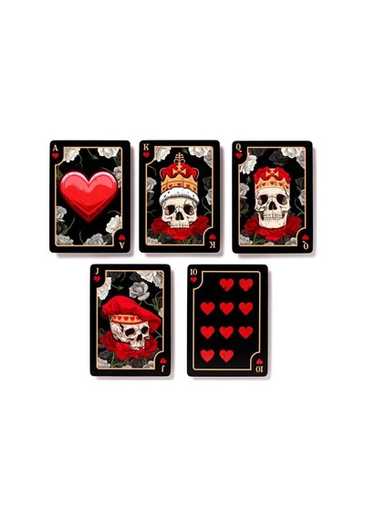 Puckator Skulls And Roses Premium Oyun Kağıdı Koleksiyonluk İskambil Kartları