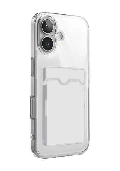 Apple Uyumlu iPhone 17 Uyumlu Kart Şeffaf Silikon - Şeffaf