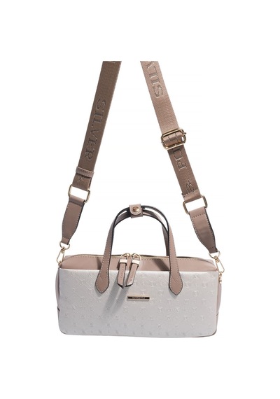 Silver Polo Sp1276 Kadın El Çantası Logolu Bej-latte
