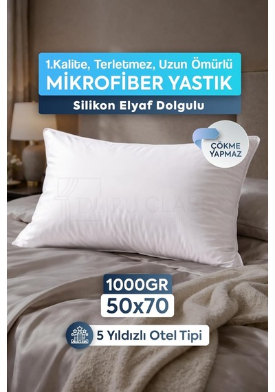 Elyaf Yastık 800 Gr 50x70 Yıkanabilir Silikon Yastık Çok Renkli