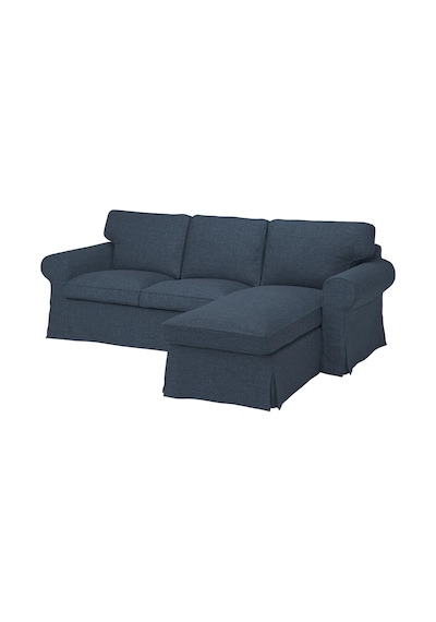 Ikea Mavi Rahat Kanepe - Uzanma Koltuklu 3'lü Kanepe