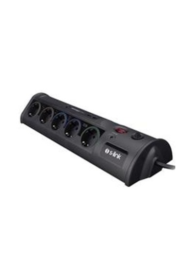 S-link Swv-prz010 1.8m 1860 Joule 1.5mm 1 Usb 1 Type C 2.1a-5v 16a 250v 3680w 10lu Akım Kor.priz 0