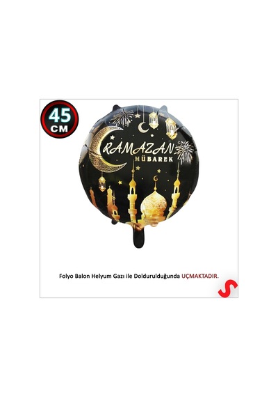 Ramazan Mübarek Folyo Balon - 45 Cm Çok Renkli