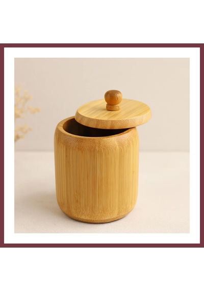Storeşahin Ahşap Bambu Kapaklı Şekerlik 9 Cm Shn0720