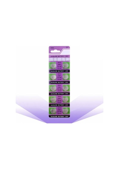 Komax AG12 LR43 LR1120 386A Alkalin Düğme Pil 10'lu