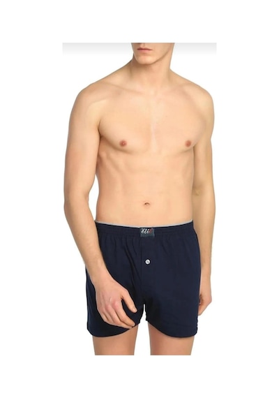 Tutku Elit 1101 Erkek Penye Havlu Bel Düz Boxer Tekli Lacivert