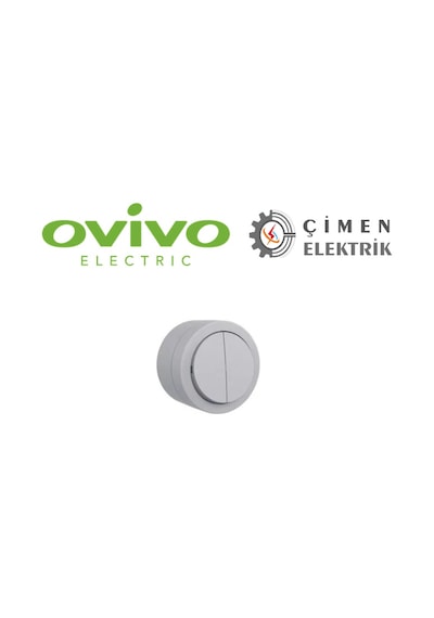 Ovivo Xone Gri Komutatör Anahtar Sıva Üstü