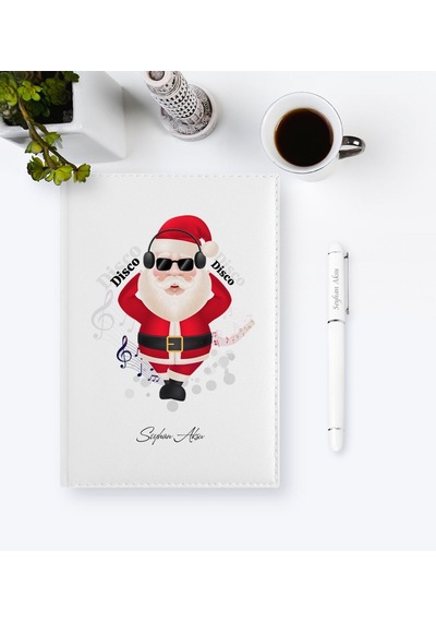Kişiye Özel Yılbaşı Noel Baba Temalı 2021 Ajanda Kalem Seti - 1