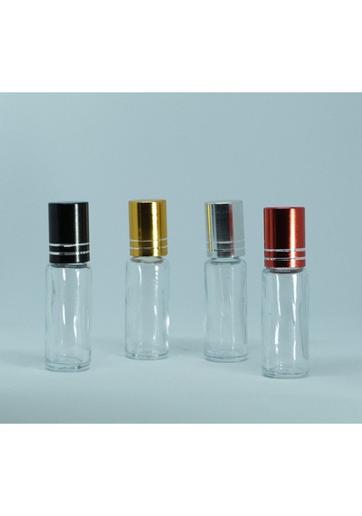Roll-on Parfüm Şişesi 4-5 Ml 20 Adet Siyah Kapaklı Boş Şişe