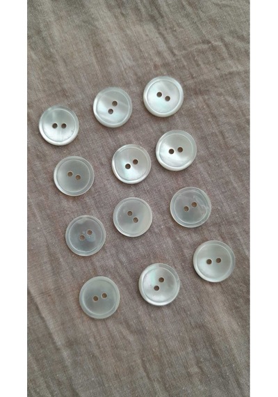 Doğal Trokashakiki İnci Midye Kabugu Düğme -8x10 Mm 14 Adet