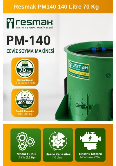 Resmak Pm140 Ceviz Soyma Makinesi