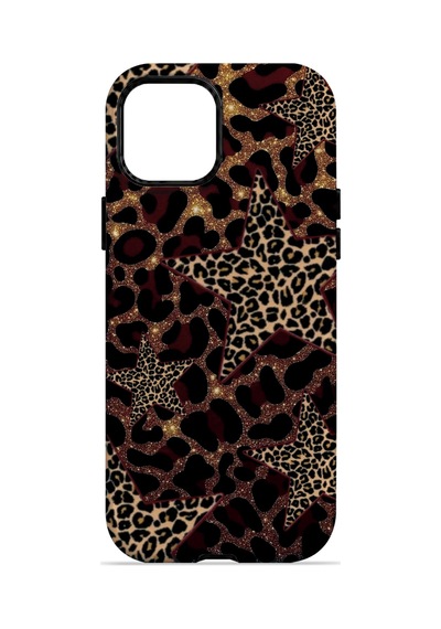 Velvoria Valestra Yıldızlı Leopar Apple iPhone Uyumlu 12 Pro Max Darbe Korumalı Kılıf Valestra Select - Yıldızlı Leopar