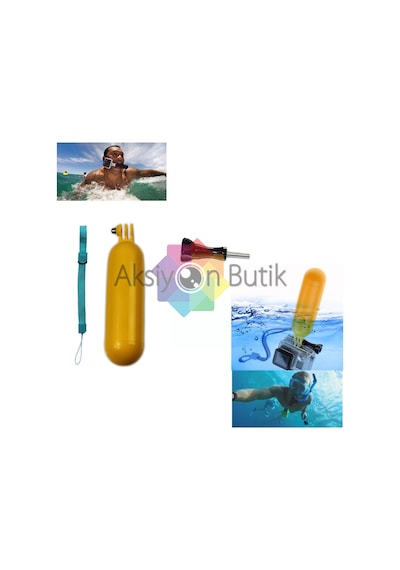 Sjcam.Xiaomi Yı.eken.gopro Uyumlu Şamandıra Sualtı Monopod Bobber Çok Renkli