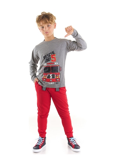 Denokids Rescue Unit Erkek Çocuk T-shirt Pantolon Takım Çok Renkli